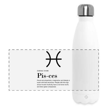 Pisces - Zodiac sign - Panorama Isolierflasche 500 ml - Weiß - Vorne
