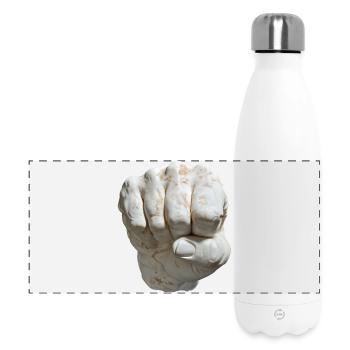 Fixed Fist Marble Look - Panoramic Thermal Bottle 500 ml - white - Front