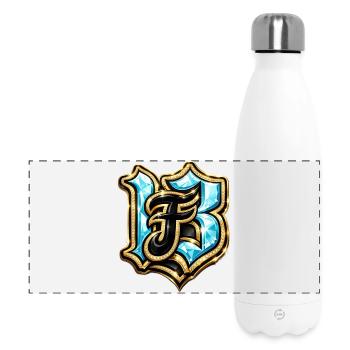 Edelstein-H Monogramm mit Glanzeffekt - Panorama Isolierflasche 500 ml - Weiß - Vorne