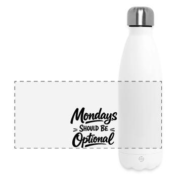 Monday should be optional white - Panoramic Thermal Bottle 500 ml - white - Front