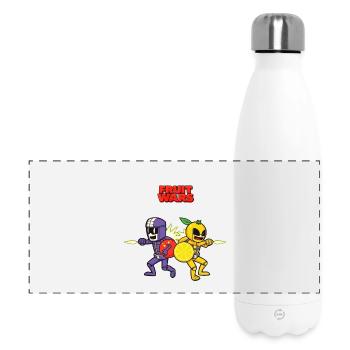 Fruit Wars Obstkrieger - Panorama Isolierflasche 500 ml - Weiß - Vorne