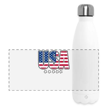 United States - Panoramic Thermal Bottle 500 ml - white - Front