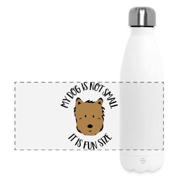 Kleiner Hund - Panorama Isolierflasche 500 ml - Weiß - Vorne