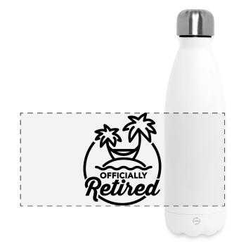 Officially retired - Panorama Isolierflasche 500 ml - Weiß - Vorne