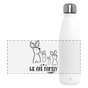 Noël en famille - Gourde isotherme panoramique 500 ml - blanc - Devant