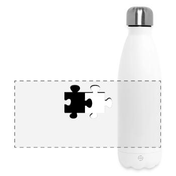 Puzzle Black And White - Panoramic Thermal Bottle 500 ml - white - Front