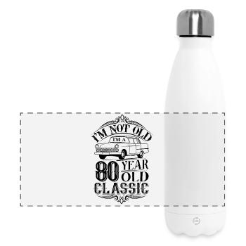 80th Birthday Classic - Panoramic Thermal Bottle 500 ml - white - Front