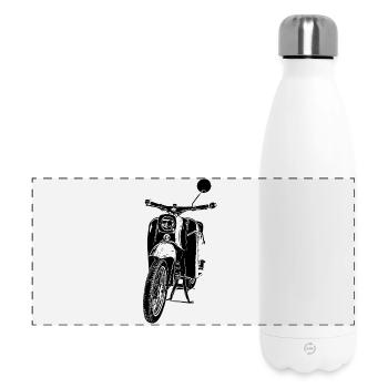 Schwalbe Moped - Panorama Isolierflasche 500 ml - Weiß - Vorne