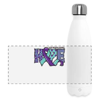 Hoffnung Mental Health Message - Panorama Isolierflasche 500 ml - Weiß - Vorne