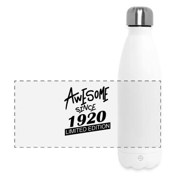 1920 - Jahrgang 1920 - Panorama Isolierflasche 500 ml - Weiß - Vorne