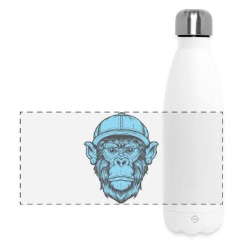 Funky Affe - Panorama Isolierflasche 500 ml - Weiß - Vorne