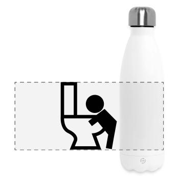 Vomiting Puck Sick - Panoramic Thermal Bottle 500 ml - white - Front