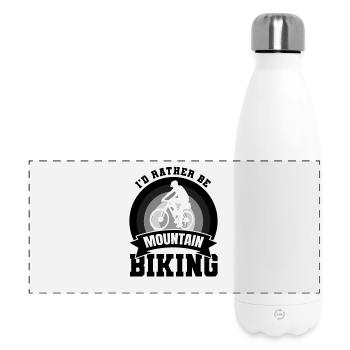 Blague de vététiste - Gourde isotherme panoramique 500 ml - blanc - Devant