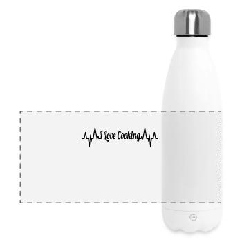 I love to cook pulse beat - Panoramic Thermal Bottle 500 ml - white - Front