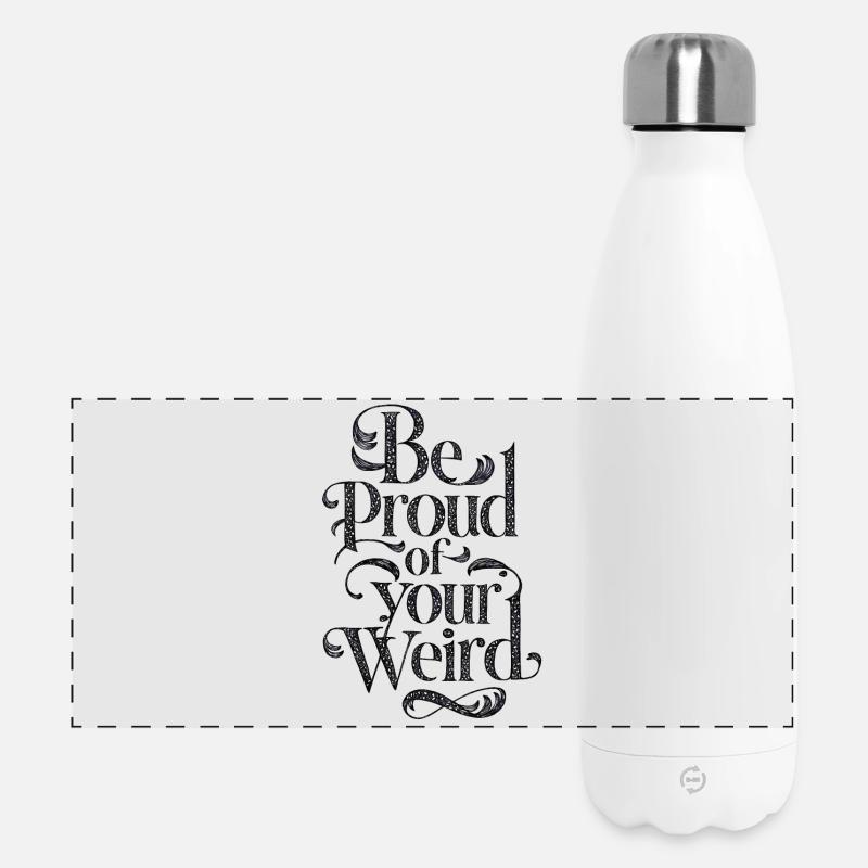 Sophisticated Glamorous Confident Style - Panoramic Thermal Bottle 500 ml - white