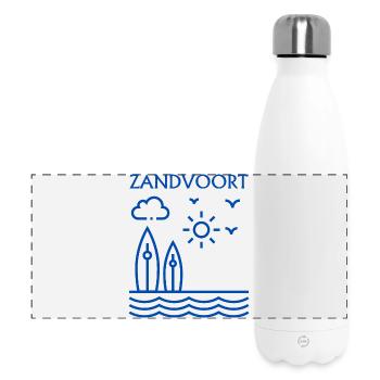 Surfszene an der Küste von Zandvoort - Panorama Isolierflasche 500 ml - Weiß - Vorne