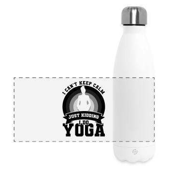 Je fais du yoga - Gourde isotherme panoramique 500 ml - blanc - Devant