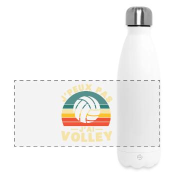 Je peux pas j ai Volley Humour cadeau - Gourde isotherme panoramique 500 ml - blanc - Devant