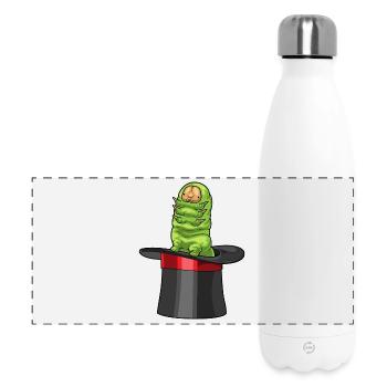 Chapeau haut-de-forme Sorcier Chenille - Gourde isotherme panoramique 500 ml - blanc - Devant