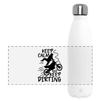 Blague amusante sur le motocross - Gourde isotherme panoramique 500 ml - blanc - Devant