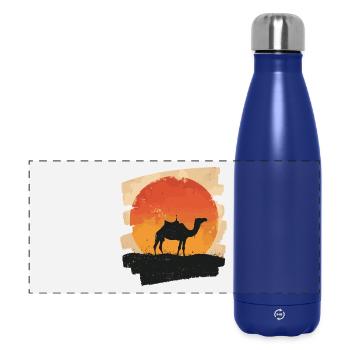 Kamel - Panorama Isolierflasche 500 ml - Dunkelblau  - Vorne