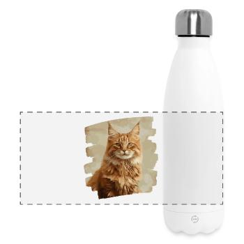 Maine Coon - Panorama Isolierflasche 500 ml - Weiß - Vorne