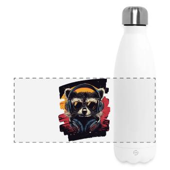 Raton laveur - Gourde isotherme panoramique 500 ml - blanc - Devant