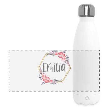 Emilia Girl Name Personalized Gift - Panoramic Thermal Bottle 500 ml - white - Front