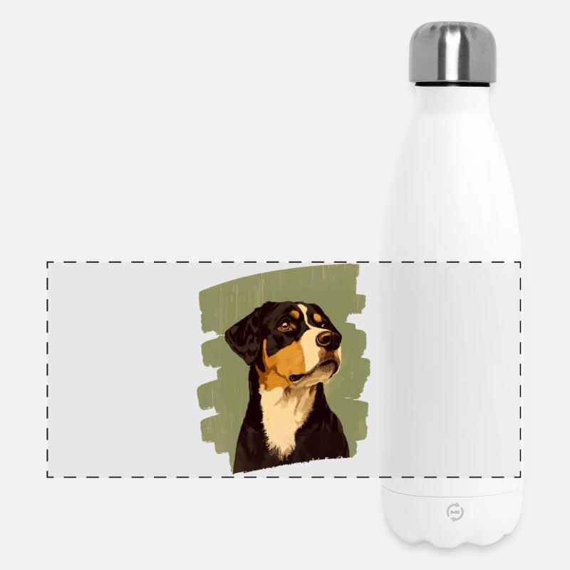 Entlebucher Sennenhund - Panorama Isolierflasche 500 ml - Weiß