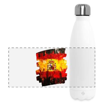 Spanische Flagge Spanien - Panorama Isolierflasche 500 ml - Weiß - Vorne