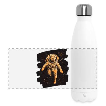 Astronaute du Labrador - Gourde isotherme panoramique 500 ml - blanc - Devant