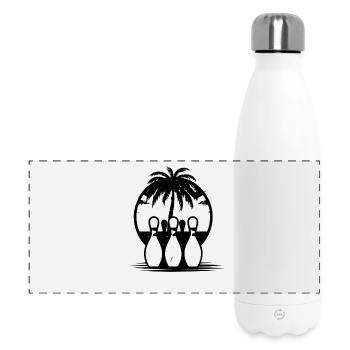 Bowling - Panorama Isolierflasche 500 ml - Weiß - Vorne