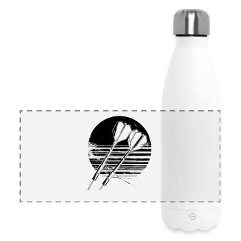 Dessin de fléchettes - Gourde isotherme panoramique 500 ml - blanc - Devant