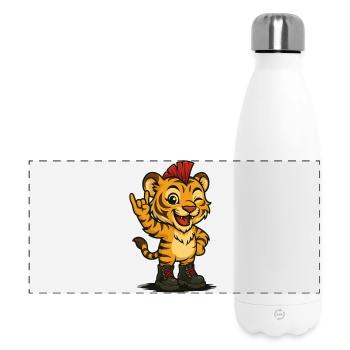 Punk Rock Cub - Panorama Isolierflasche 500 ml - Weiß - Vorne