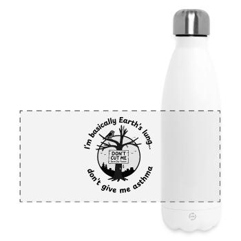 I’m Basically Earth’s Lung – Eco black - Panoramic Thermal Bottle 500 ml - white - Front