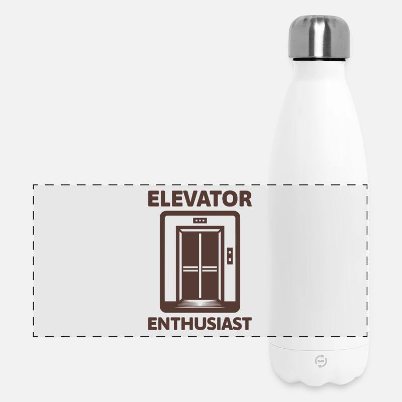 Elevator Enthusiast Elevator Lover - Panoramic Thermal Bottle 500 ml - white