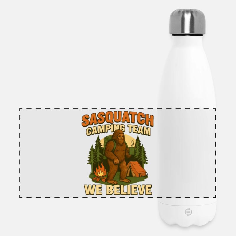 Équipe de camping Sasquatch – Nous y croyons - Gourde isotherme panoramique 500 ml - blanc