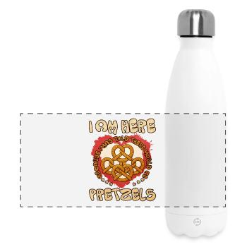 Bretzels sincères Messager d'amour - Gourde isotherme panoramique 500 ml - blanc - Devant