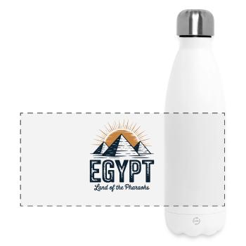 Terre des pharaons Pyramide d'Égypte - Gourde isotherme panoramique 500 ml - blanc - Devant