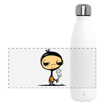 Mysterious Boy  - Panoramic Thermal Bottle 500 ml - white - Front
