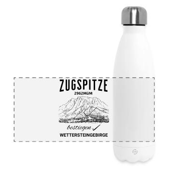 Zugspitze Wetterstein Mountains - Panoramic Thermal Bottle 500 ml - white - Front