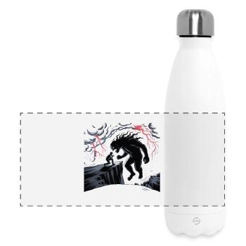 Dark Forest Encounter Illustration - Panoramic Thermal Bottle 500 ml - white - Front