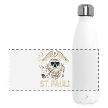 St.Pauli Kiez Hamburg Totenkopf Sankt Pauli - Gourde isotherme panoramique 500 ml - blanc - Devant