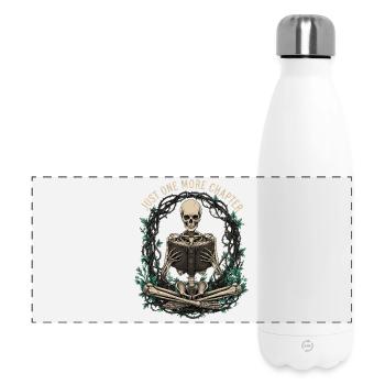 Skeletor lit un livre avec des motifs de la nature - Gourde isotherme panoramique 500 ml - blanc - Devant