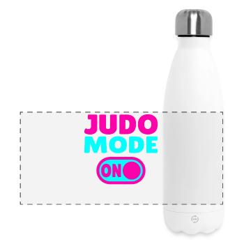 Judo Mode ON – Strength, Discipline & Fighting Spirit - Panoramic Thermal Bottle 500 ml - white - Front