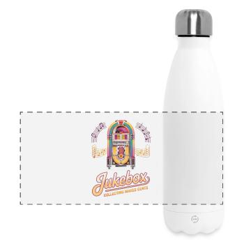 Collectionneurs de juke-box La collection de juke-box rapporte des centimes - Gourde isotherme panoramique 500 ml - blanc - Devant