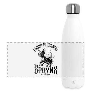 I Love Sphynx Cats Funny  - Panoramic Thermal Bottle 500 ml - white - Front