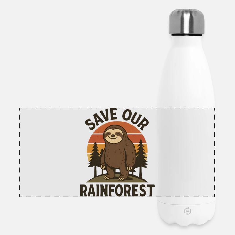 Save Our Rainforest - Panoramic Thermal Bottle 500 ml - white