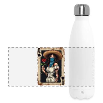 Mariachi Queen with Rose - Panoramic Thermal Bottle 500 ml - white - Front