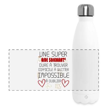 Helfer für Herz- und Pflegepflege - Panorama Isolierflasche 500 ml - Weiß - Vorne